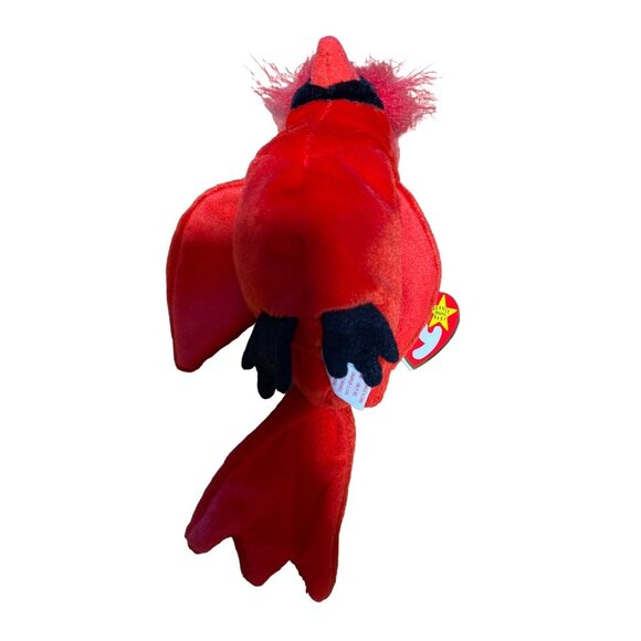 Ty Beanie Baby Mac The Cardinal Plush Toy Red & Black Collectible Soft Stuffed A - Picture 5 of 10